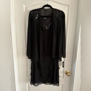 S.L. Fashions 2-Piece Chiffon Dress..Size 10..NWT